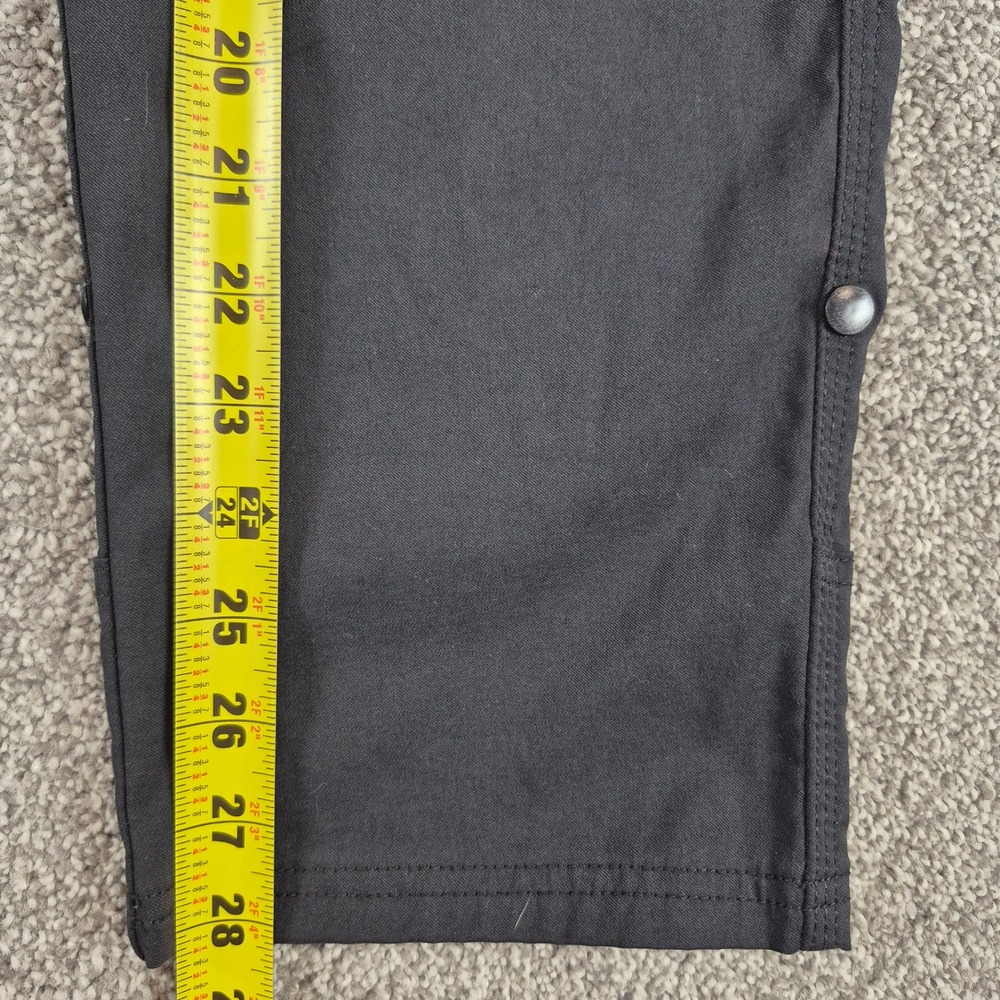 Prana Stretch Zion Pants Mens 34x30 Black Straight Fit Cargo Belted Hiking - Picture 5 of 9